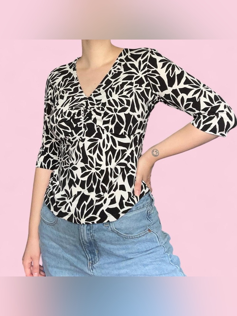 Y2K floral top